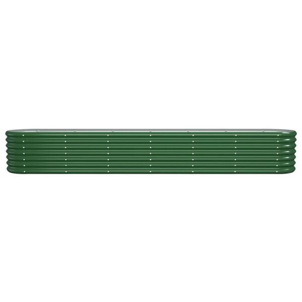 vidaXL Garden Raised Bed Green Powder-coated steel Large Durable