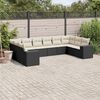 vidaXL Garden Sofa Set Black PE Rattan Large Modular Garden Sofa Set