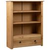 vidaXL Bookcase Natural wood color Solid pine wood Medium Bookcase