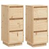 vidaXL Sideboard Set of 2 Natural Solid Pine Medium Sideboard