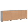 vidaXL Sideboard Grey Sonoma Engineered wood, Glass Large Sideboard