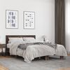 vidaXL Bed Frame Brown Oak Engineered Wood and Metal