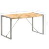 vidaXL Dining Table Brown Solid Rough Mango Wood Heavy Weight Endurance