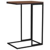 vidaXL Side Table Black Engineered wood, iron Medium Durable