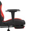 vidaXL Gaming Chair Black and Red Polyester, Metal, Plywood, Plastic, Foam