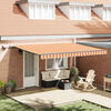 vidaXL Retractable Awning yellow and orange 177.17" x 118.11" fabric