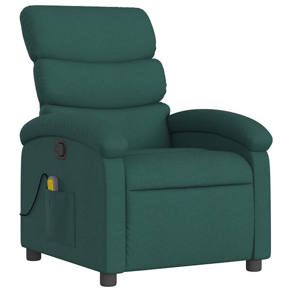 vidaXL Massage Recliner Chair Dark Green