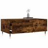vidaXL Coffee Table Smoked Oak Engineered Wood, Metal Medium
