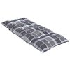 vidaXL Highback Chair Cushion Set of 2 Grey Check Pattern