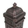 vidaXL Pillar Letterbox Bronze Cast Aluminum Medium Decorative Inlays