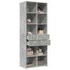 vidaXL Highboard Concrete grey Engineered wood Highboard Rectangular