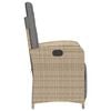 vidaXL Reclining Patio Chair with Footrest Mix Beige Poly Rattan