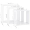 vidaXL Wall Cube Shelf Set of 3 White MDF Small Wall Cube Shelf