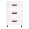 vidaXL Bedside Cabinet High gloss white