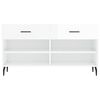 vidaXL Shoe Bench High gloss white Engineered wood, iron Medium