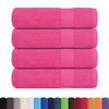 vidaXL Bath Towel Set of 4 Pink 100% Cotton 39.4 x 59.1 in Durable