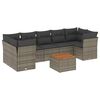 vidaXL Garden Sofa Set Grey