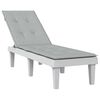 vidaXL Deck Chair Cushion Melange light grey 100% polyester Medium
