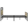 vidaXL Bed Frame Sonoma Oak Steel and engineered wood Double Bed Frame