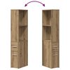 vidaXL Narrow Bathroom Cupboard Artisan Oak Engineered wood Slim, tall