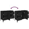 vidaXL Sink Cabinet Black Engineered wood Standard Sink Cabinet