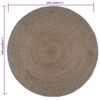 vidaXL Area Rug Grey 100% Jute Large Nice Design Area Rug Round