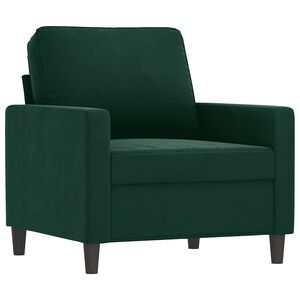 vidaXL Sofa Chair Dark Green Velvet (100% polyester), metal, textilene