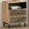 vidaXL Bedside Cabinet Mango wood with iron accents