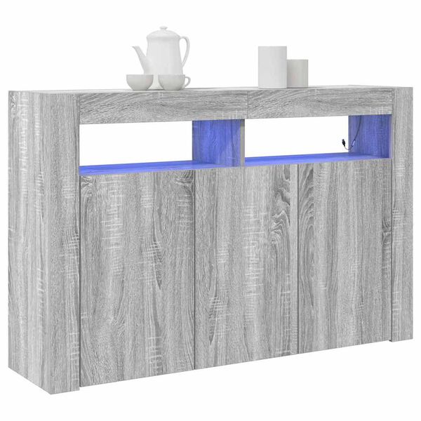 vidaXL Sideboard Grey Sonoma 45.67 x 11.81 x 29.53 in Engineered Wood