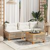 vidaXL Garden Sofa Set of 3 Beige