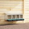 vidaXL Chicken Nesting Box 4 Compartments Wall-Mounted Galvanised Steel