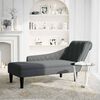 vidaXL Chaise Lounge Dark grey Fabric, plywood, plastic Medium Durable