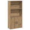 vidaXL Bookcase Artisan Oak Engineered Wood Medium Bookcase