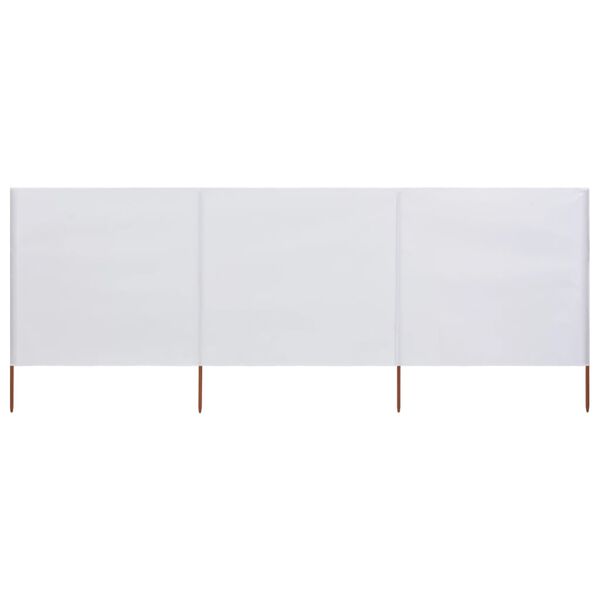 vidaXL Wind Screen Sand White Non-woven fabric 157.5 x 63 in Collapsible