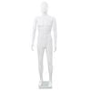 vidaXL Full Body Male Mannequin with Glass Base Glossy White 72.8"