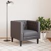 vidaXL Chesterfield Sofa Chair Grey Faux leather, plywood, solid wood