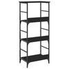 vidaXL Bookshelf Black Engineered wood, steel 46.3 x 19.7 x 13 in
