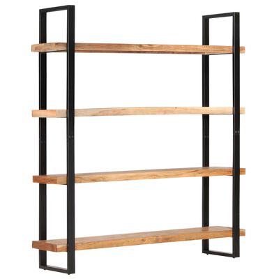 vidaXL 4-Tier Bookcase 63"x15.7"x70.9" Solid Acacia Wood