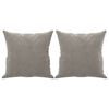 vidaXL 2-Seater Sofa with Pillows&Cushions Light Gray 47.2" Velvet
