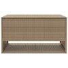 vidaXL Cushion Box Beige PE rattan, powder-coated steel, polyester Medium