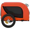 vidaXL Pet Bike Trailer Orange and Black Oxford Fabric Medium