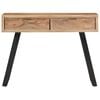 vidaXL Console Table Natural Acacia, Black Solid Acacia wood, Steel