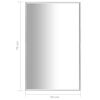 vidaXL Bedroom Mirror Silver Glass, PVC 27.6 x 19.7 in Minimalistic