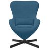 vidaXL Egg Chair Blue 24.80 x 28.74 x 35.43 in Velvet