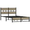 vidaXL Bed Frame Sonoma Oak Steel Full Modern Bed Frame Rectangular