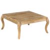 vidaXL Coffee Table Whitewashed Mango Solid Mango Wood Medium Simplistic