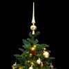 vidaXL Artificial Hinged Christmas Tree Green PVC, PE, iron 4.9 feet