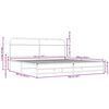 vidaXL Bed Frame Brown Oak Steel with engineered wood Double Bed Frame