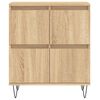 vidaXL Sideboard Sonoma oak Engineered wood 23.6x13.8x27.6 in Sideboard