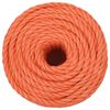 vidaXL Work Rope Orange 0.47 " 164.0 ' Polypropylene